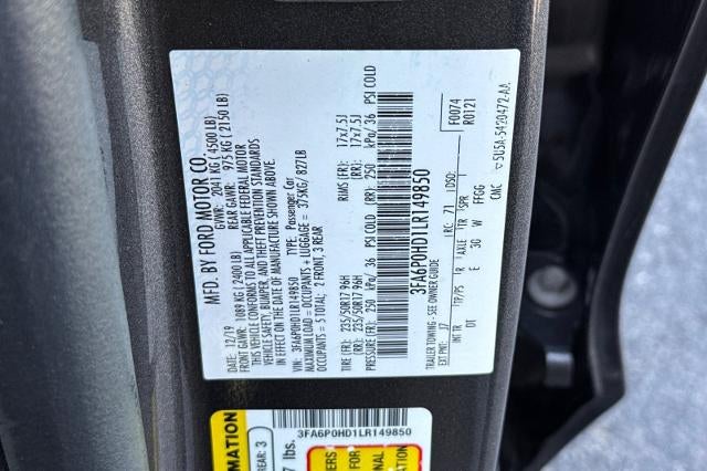 2020 Ford Fusion SE