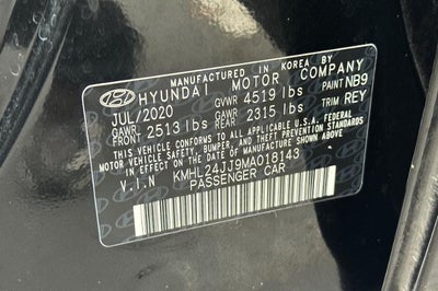 2021 Hyundai Sonata Hybrid Blue