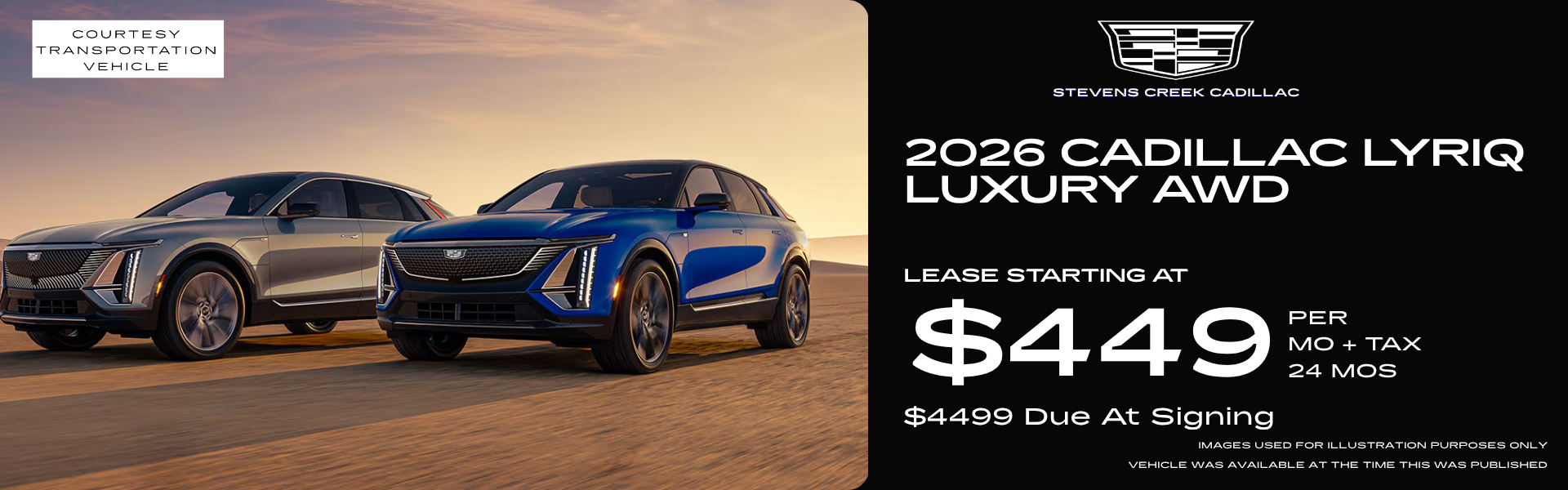 Select 2026 CADILLAC LYRIQ LUXURY AWD